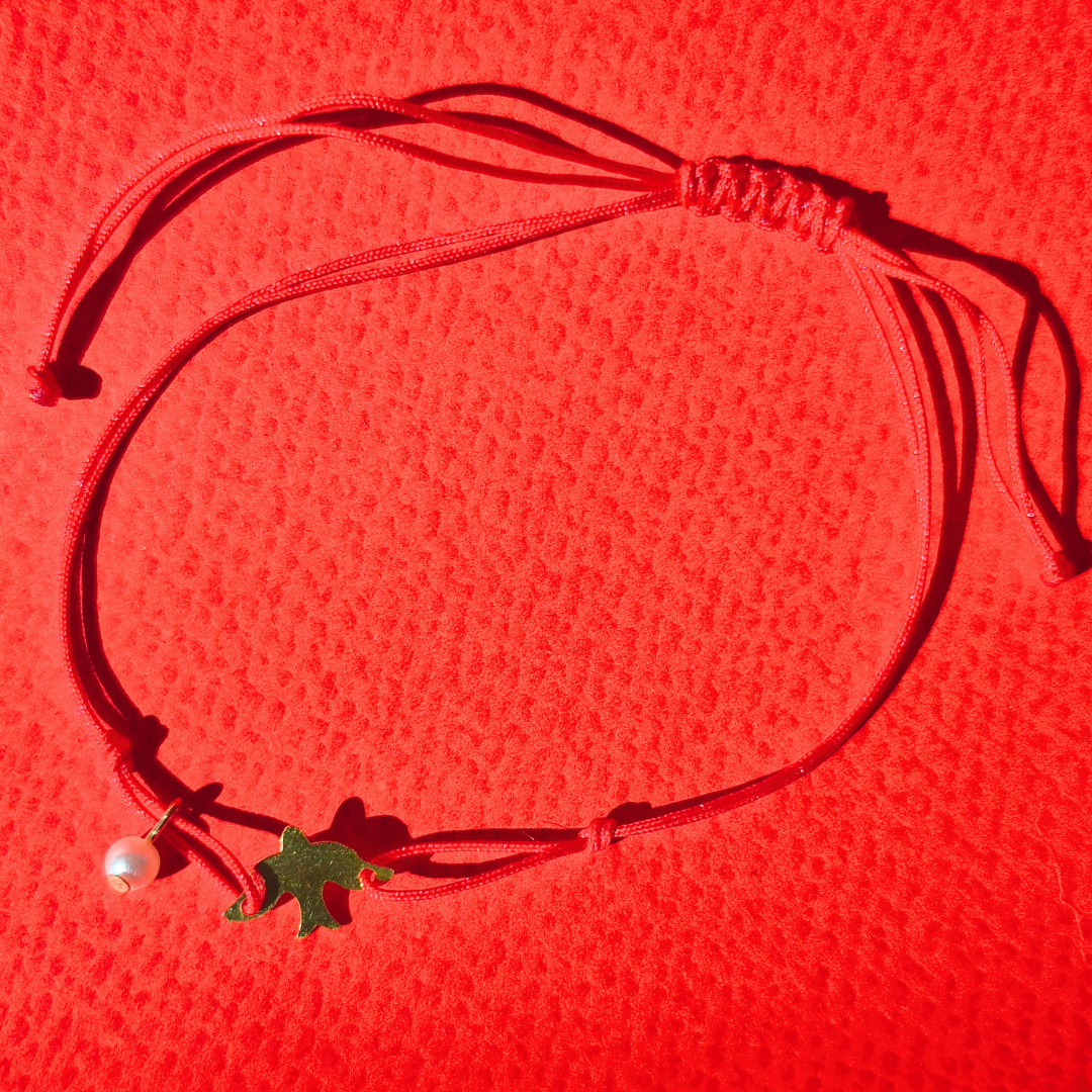 Μαρτάκι Χειροποίητο με Μεταλλικό Μπρούτζινο Χελιδόνι και Μακραμέ για Ενήλικες και Παιδιά