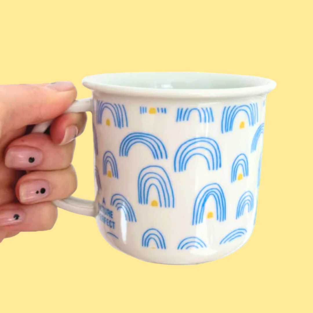 Πορσελάνινη Κούπα Με Γαλάζια Ουράνια Τόξα Arches