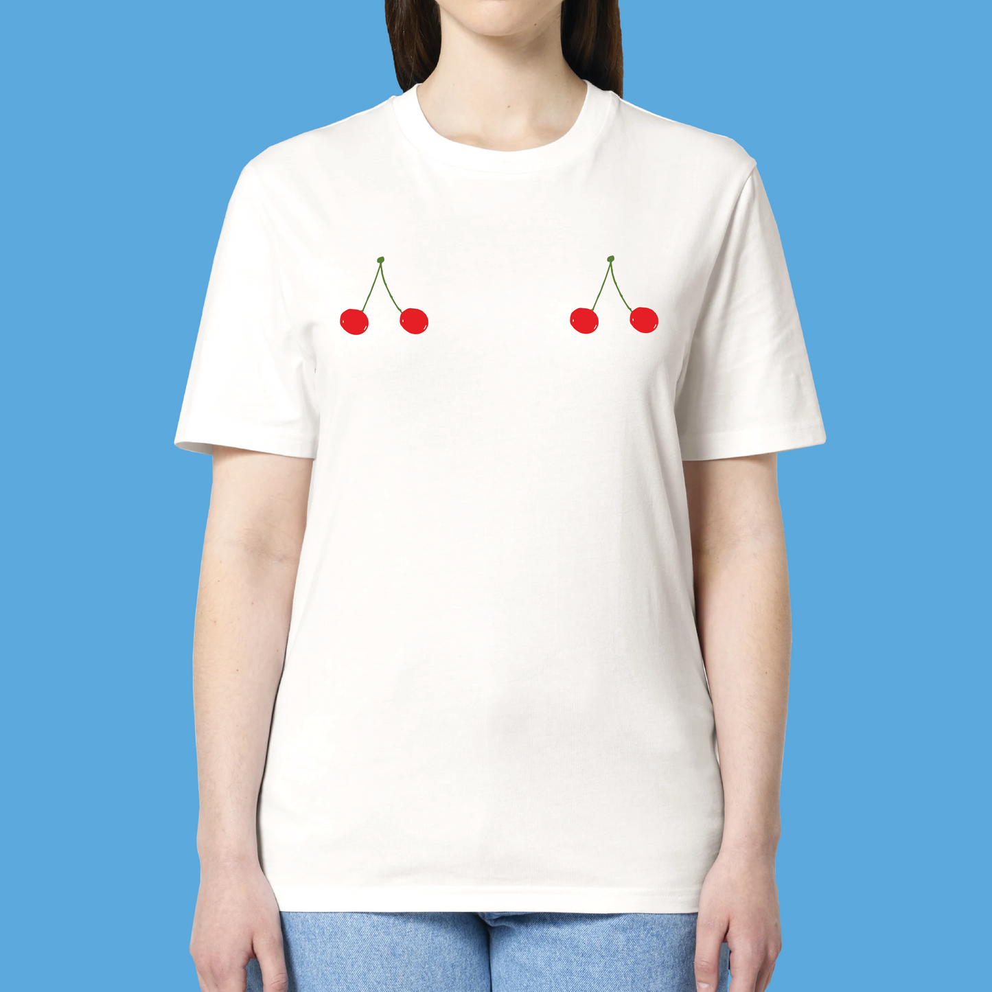 Cherries T-shirt Unisex Off Λευκό