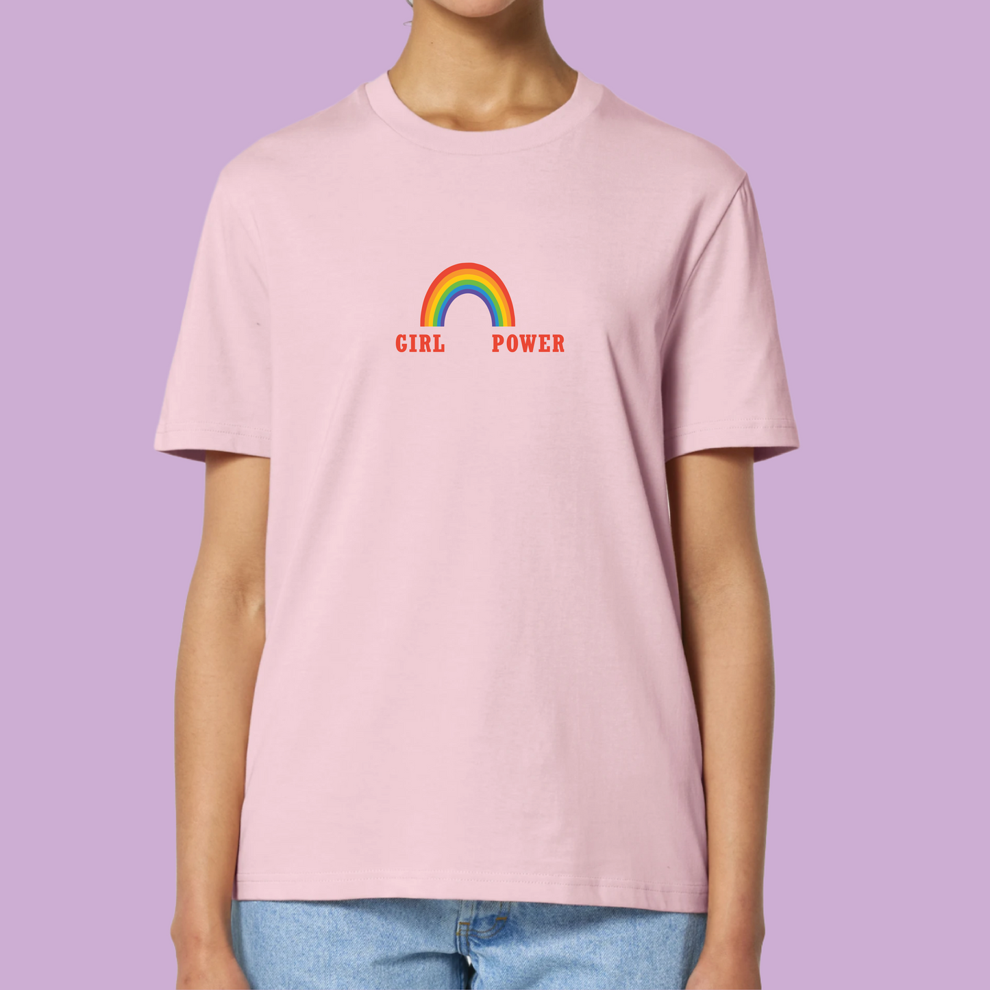 Girl Power T-shirt Unisex Off Ροζ