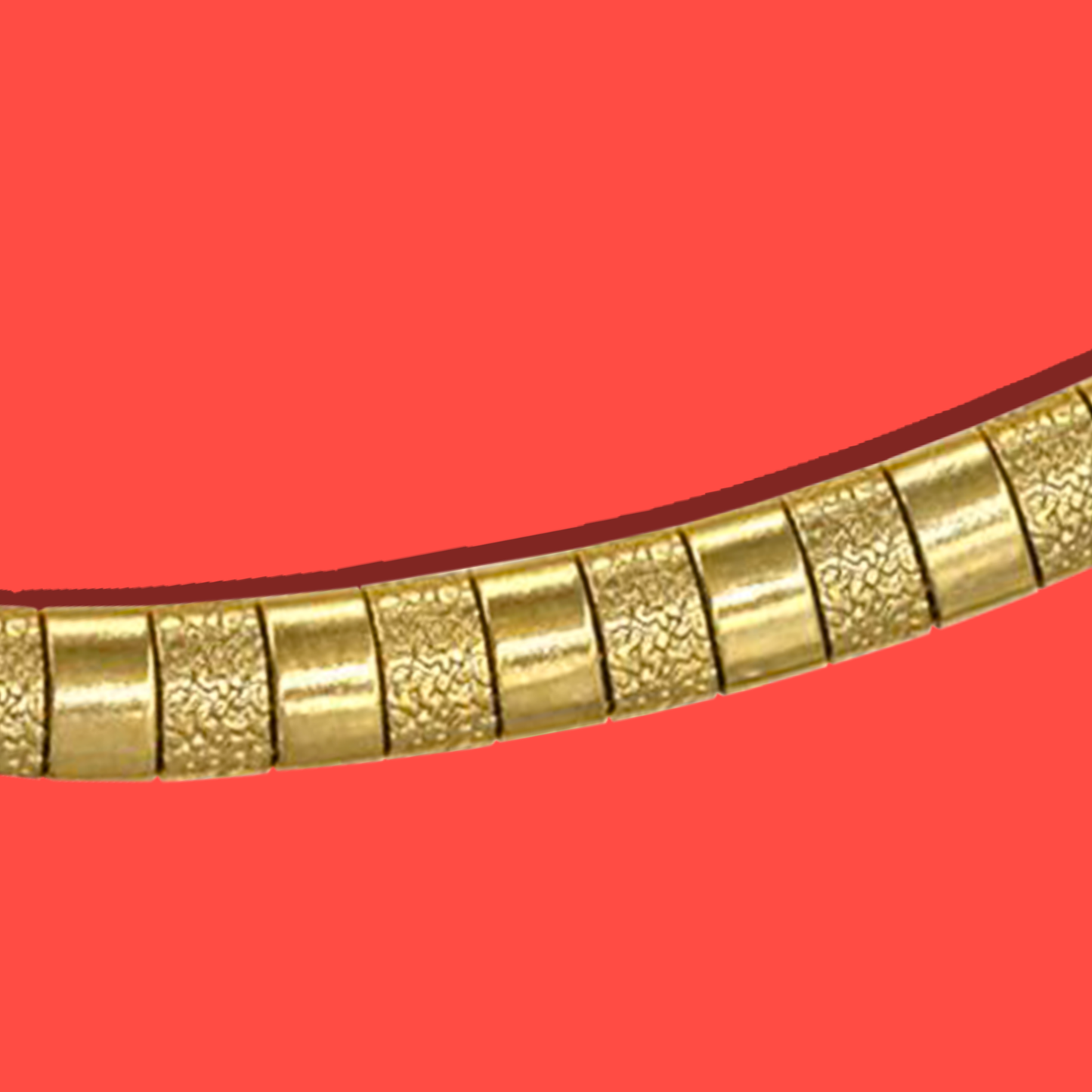 Κολιέ Λαιμαριά Ατσάλινη Χρυσή