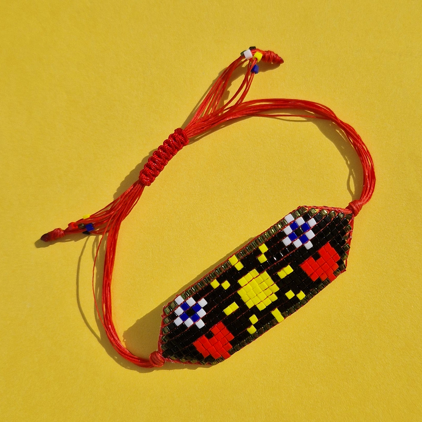 Μαρτάκι Χειροποίητο Ήλιος-Καρδιές-Ματάκια από Χάντρες Miyuki και Μακραμέ για Ενήλικες και Παιδιά