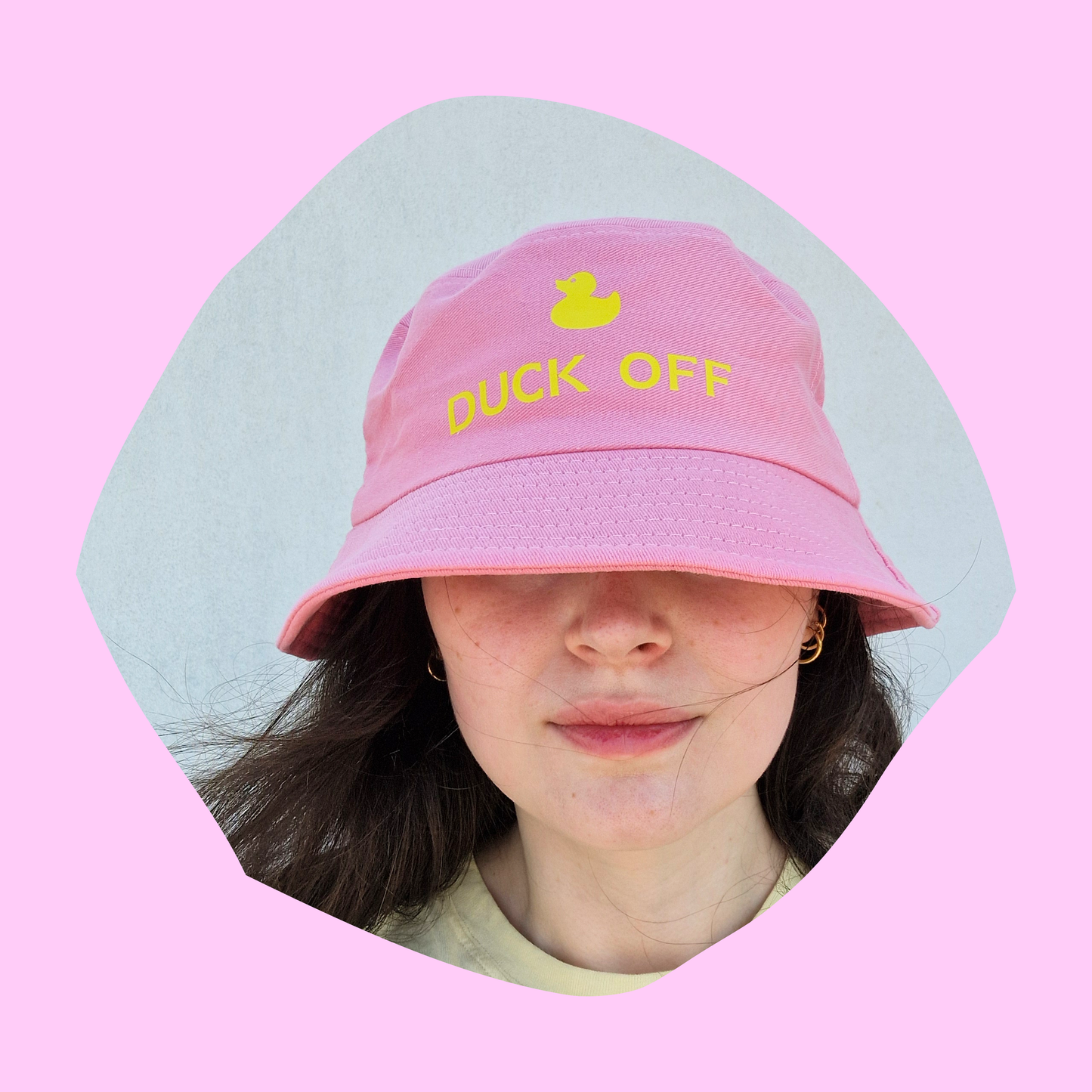 Ροζ Bucket Hat Unisex Καπέλο Duck Off