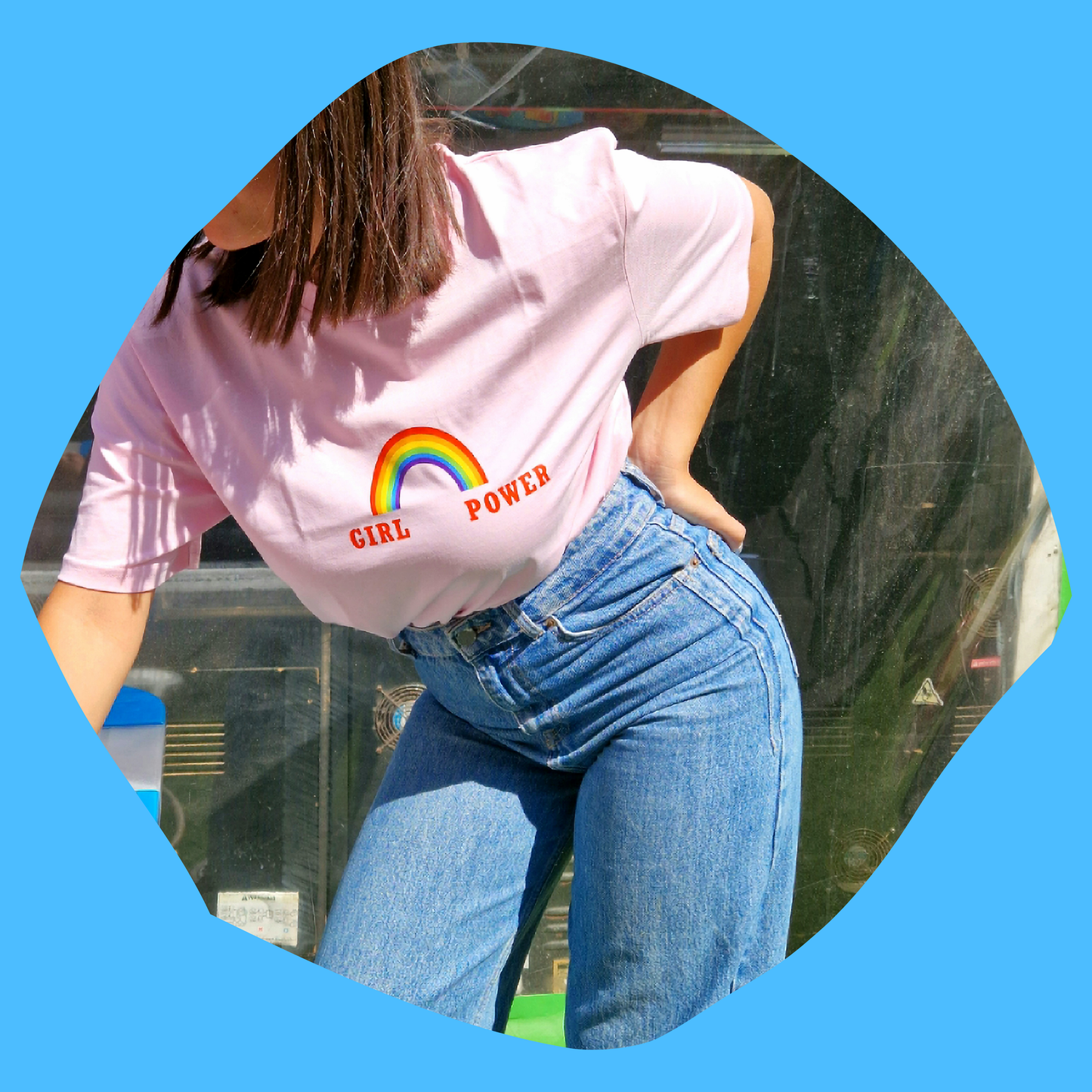 Girl Power T-shirt Unisex Off Ροζ