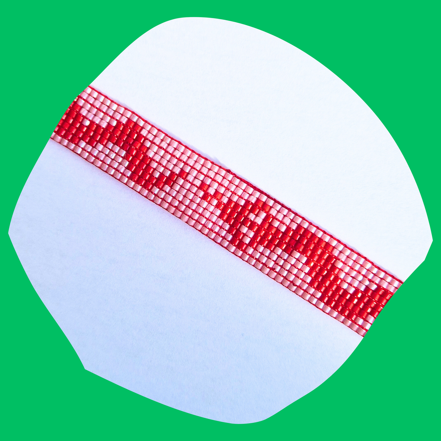 Χειροποίητο Βραχιόλι Ροζ από Χάντρες Miyuki με Κόκκινο Φιδάκι και Ατσάλινο Κούμπωμα Snake Bracelet