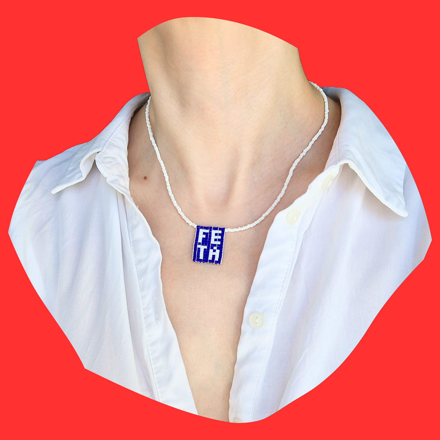 Χειροποίητο Κολιέ Feta από Χάντρες MIYUKI