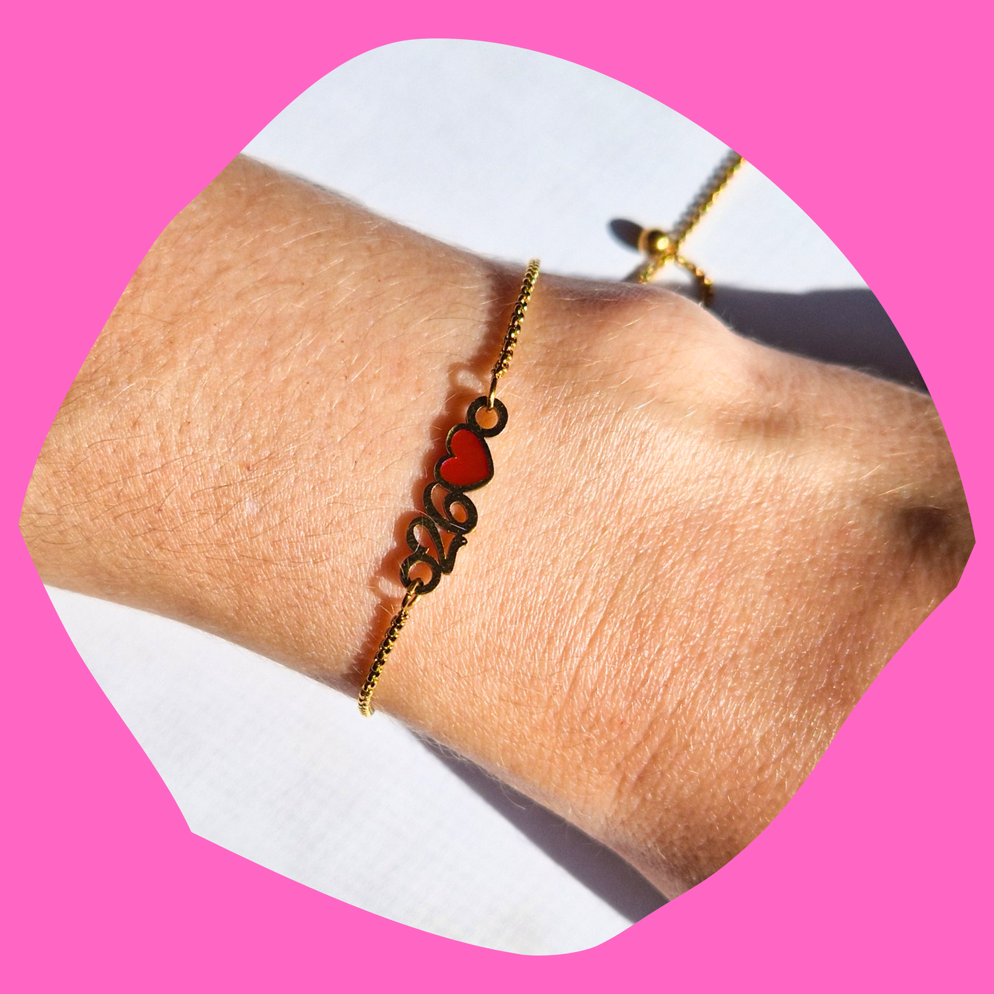 Χριστουγεννιάτικο Ατσάλινο Βραχιόλι Χεριού Καρδιά με σμάλτο Γούρι 26