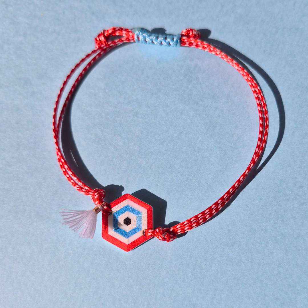 Μαρτάκι Χειροποίητο με Πλέξι Ακρυλικό Χαρταετό, Φουντάκι και Μακραμέ για Ενήλικες και Παιδιά