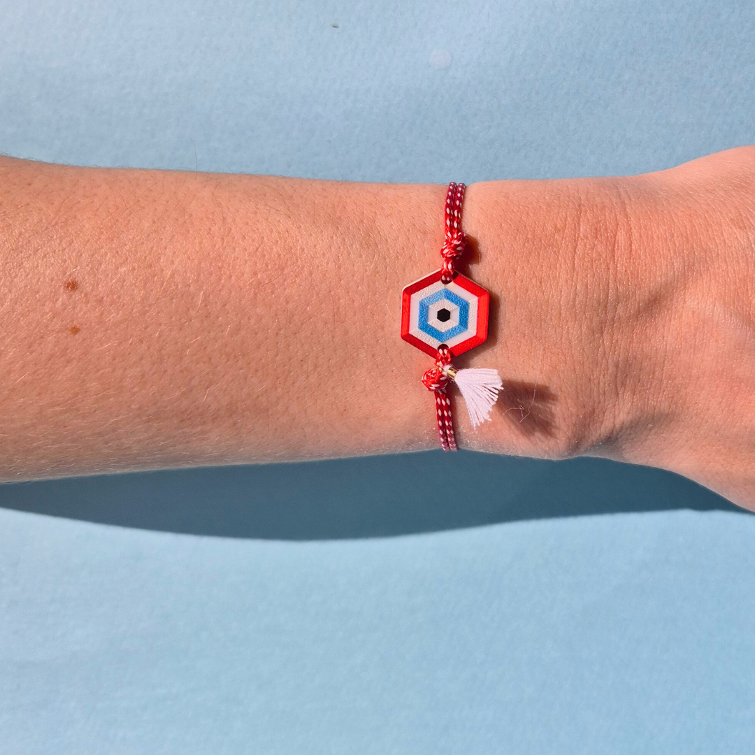 Μαρτάκι Χειροποίητο με Πλέξι Ακρυλικό Χαρταετό, Φουντάκι και Μακραμέ για Ενήλικες και Παιδιά