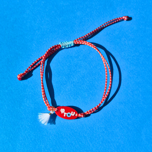 Μαρτάκι Χειροποίητο Πλέξι Ακρυλικό Φτου, Φουντάκι και Μακραμέ για Ενήλικες και Παιδιά