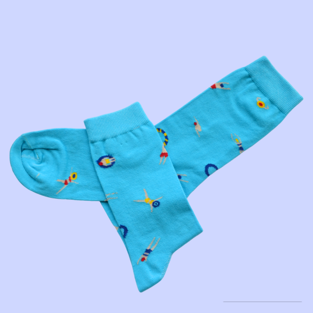 Γαλάζιες Κάλτσες με Κολυμβητές