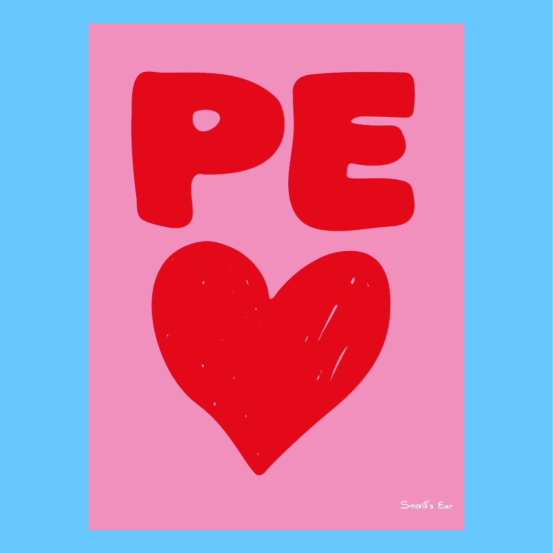 Αφίσα Ροζ Ρε Κόκκινη Καρδούλα