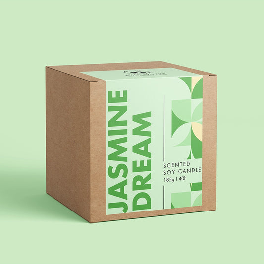 Αρωματικό Κερί Σόγιας σε Γυάλινο Δοχείο Jasmine Dream 185gr