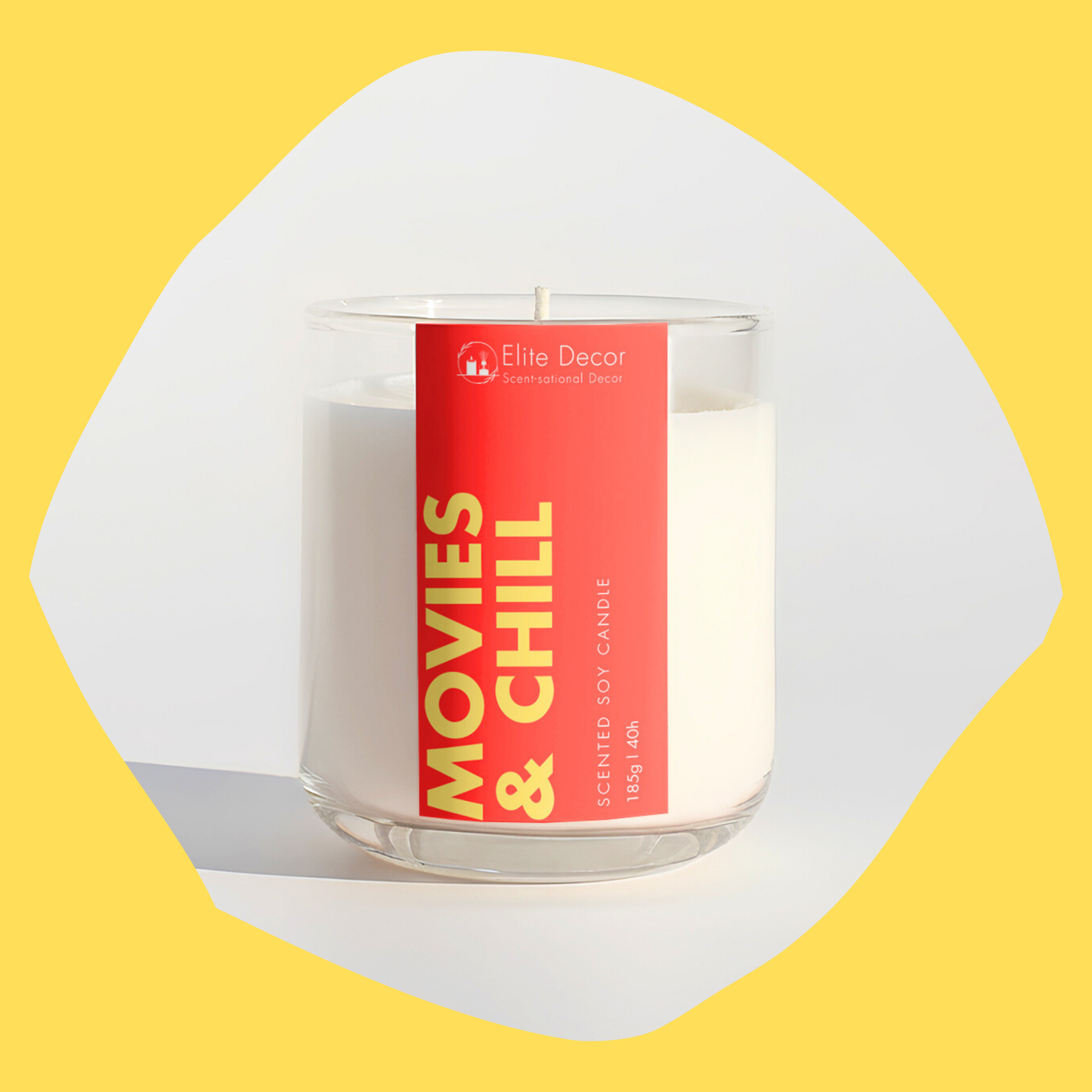 Αρωματικό Κερί Σόγιας σε Γυάλινο Δοχείο Movies & Chill 185gr