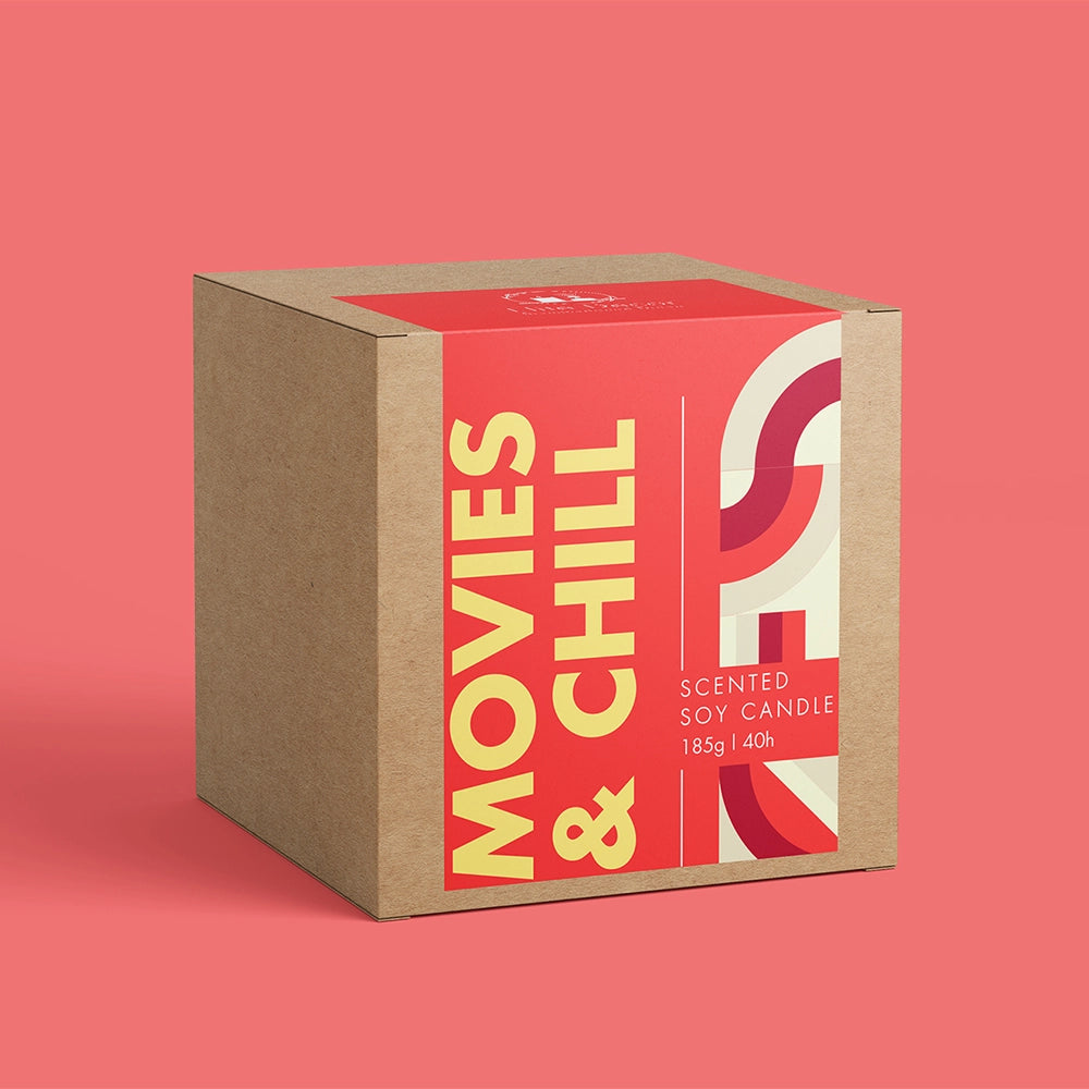 Αρωματικό Κερί Σόγιας σε Γυάλινο Δοχείο Movies & Chill 185gr