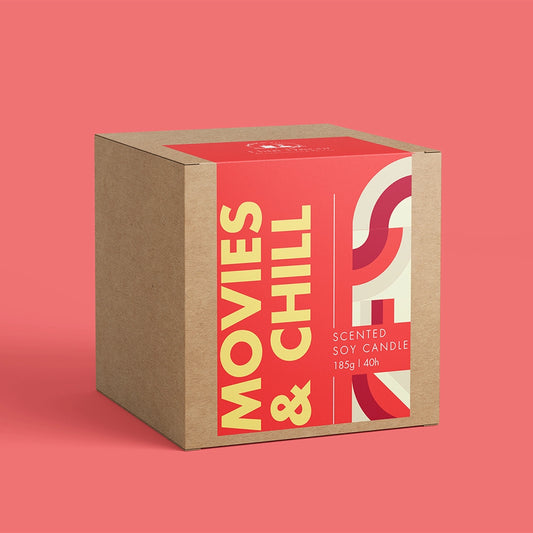 Αρωματικό Κερί Σόγιας σε Γυάλινο Δοχείο Movies & Chill 185gr