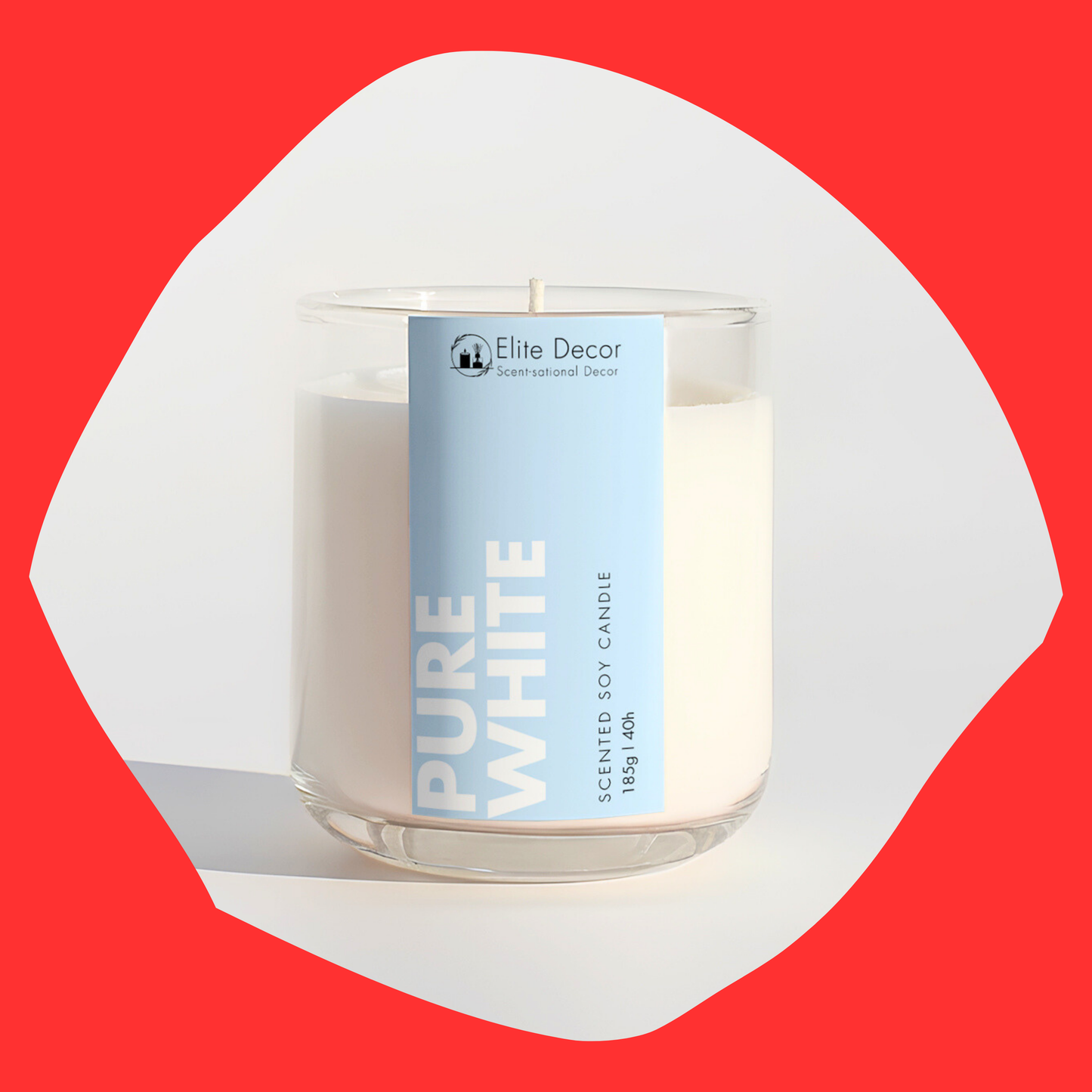 Αρωματικό Κερί Σόγιας σε Γυάλινο Δοχείο Pure White 185gr