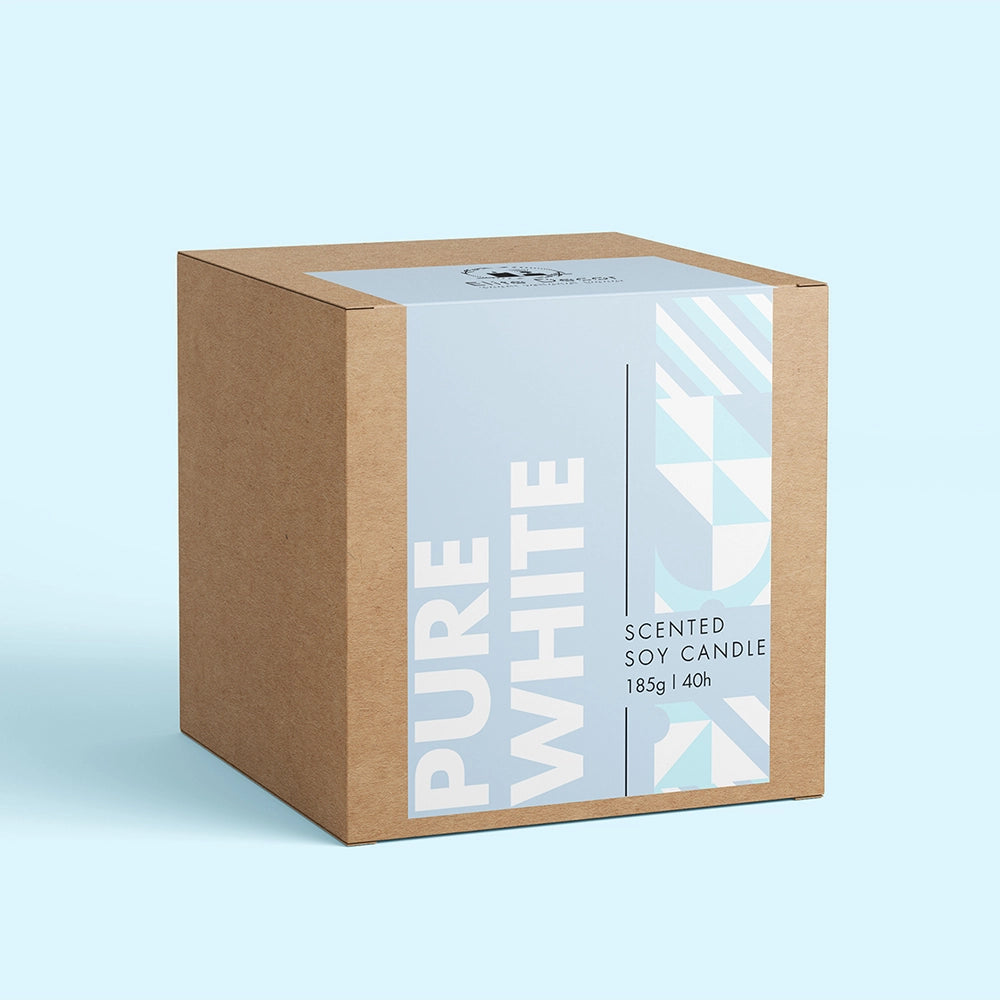 Αρωματικό Κερί Σόγιας σε Γυάλινο Δοχείο Pure White 185gr