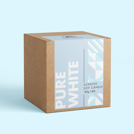 Αρωματικό Κερί Σόγιας σε Γυάλινο Δοχείο Pure White 185gr