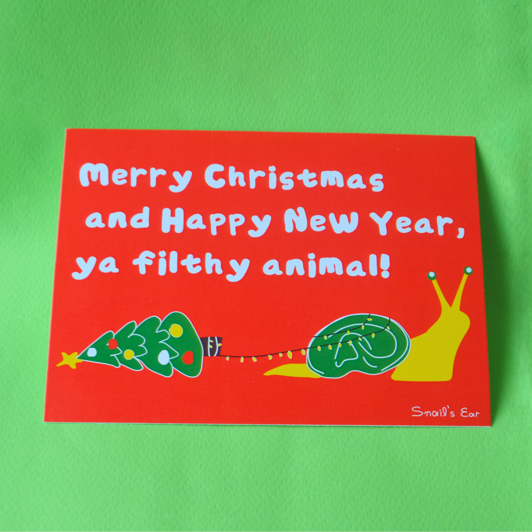 Χριστουγεννιάτικη Ευχετήρια Κάρτα Merry X-mas & A Happy New Year Ya Filthy Animal