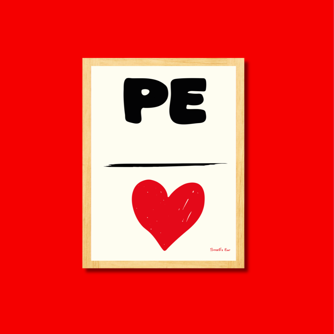 Custom Αφίσα Ivory Ρε Κόκκινη Καρδούλα με Μαρκαδόρο για Συμπλήρωμα Κενού