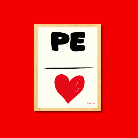 Custom Αφίσα Ivory Ρε Κόκκινη Καρδούλα με Μαρκαδόρο για Συμπλήρωμα Κενού