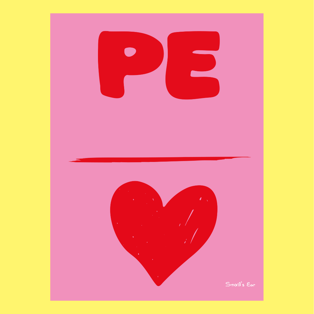 Custom Αφίσα Ροζ Ρε Κόκκινη Καρδούλα με Μαρκαδόρο για Συμπλήρωμα Κενού