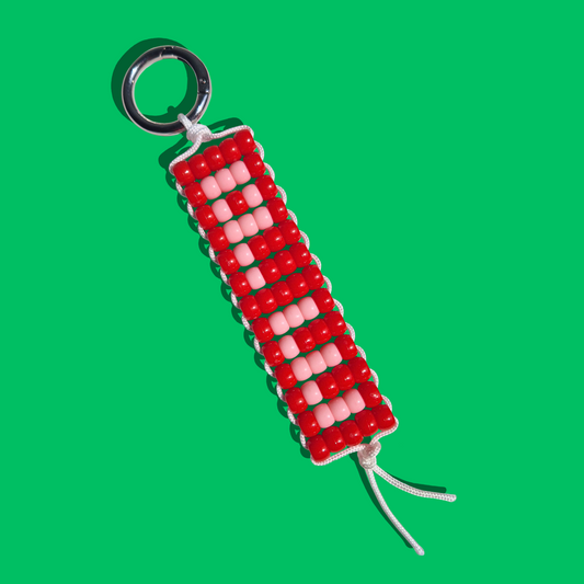 Μπρελόκ Τσάντας Χειροποίητο Custom από Χάντρες με Αρχικά Γράμματα