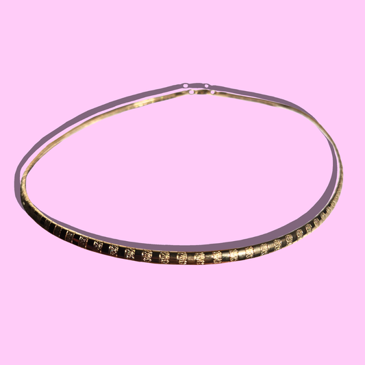 Κολιέ Λαιμαριά Ατσάλινη Χρυσή