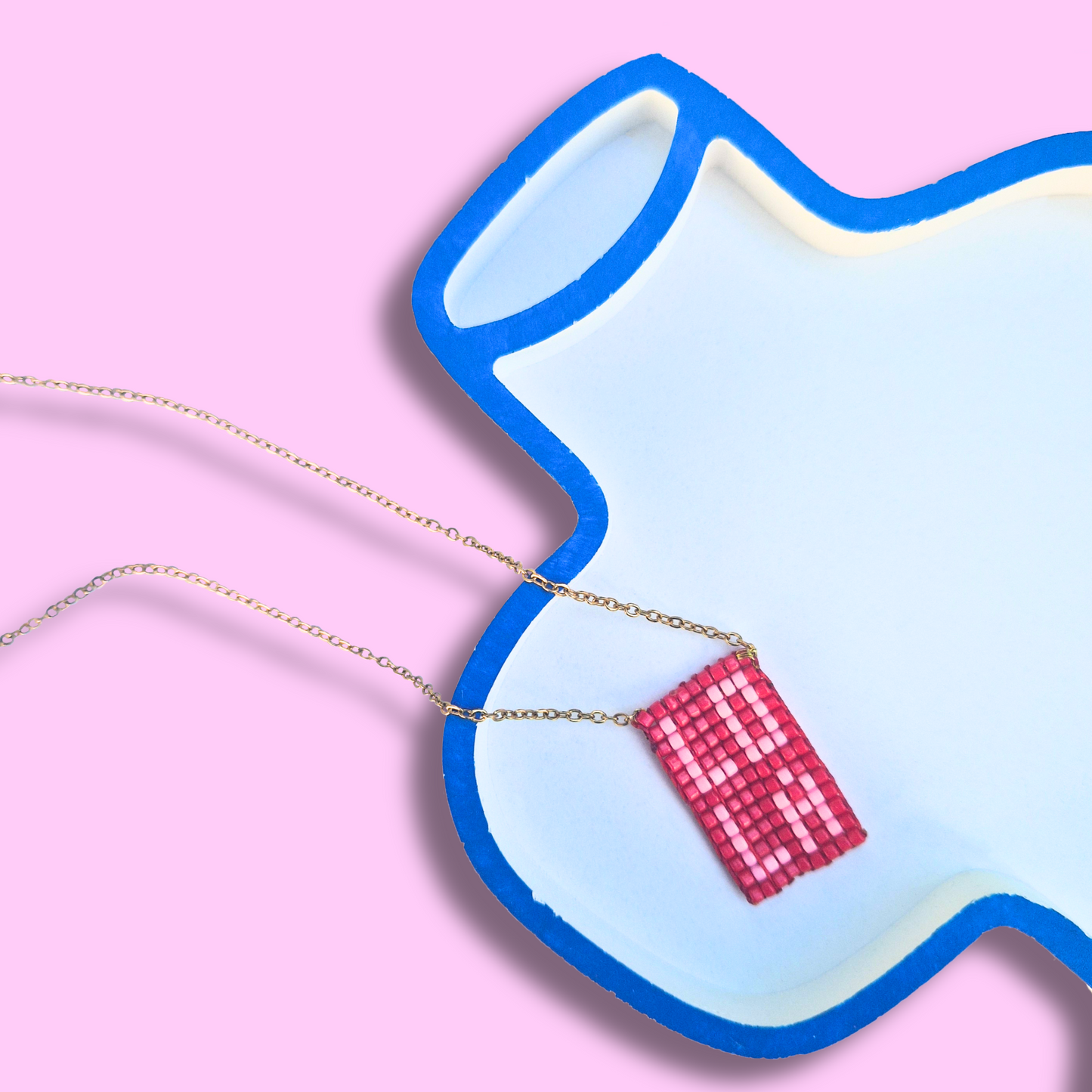 Χειροποίητο Κολιέ LOLA από Χάντρες σε Ατσάλινη Χρυσή Αλυσίδα