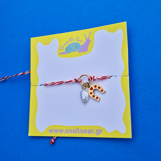 Μαρτάκι Χειροποίητο Ατσάλινο Πέταλο και Ακρυλικό Μαργαριτάρι για Ενήλικες και Παιδιά