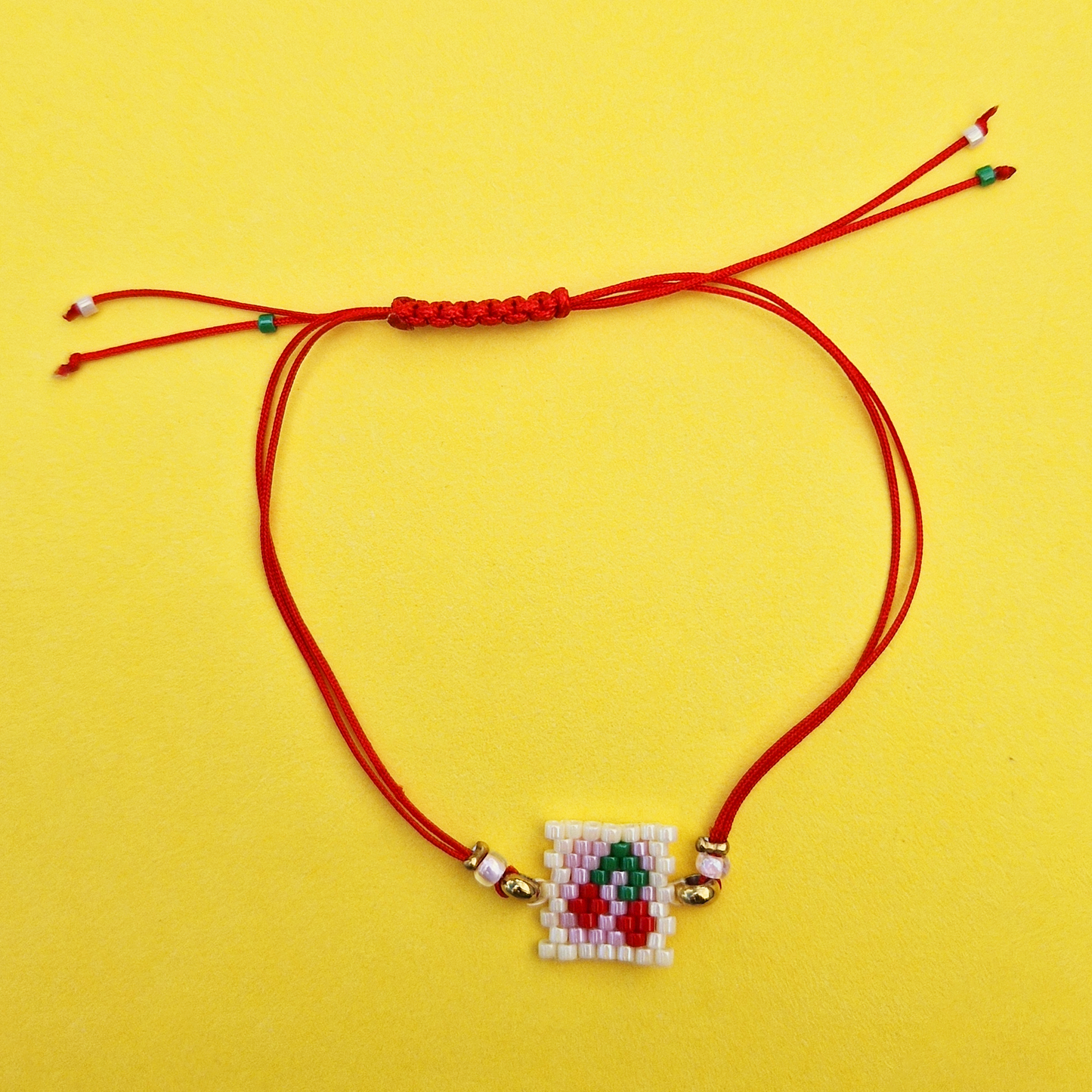 Μαρτάκι Χειροποίητο Κερασάκια από Χάντρες Miyuki και Μακραμέ για Ενήλικες και Παιδιά