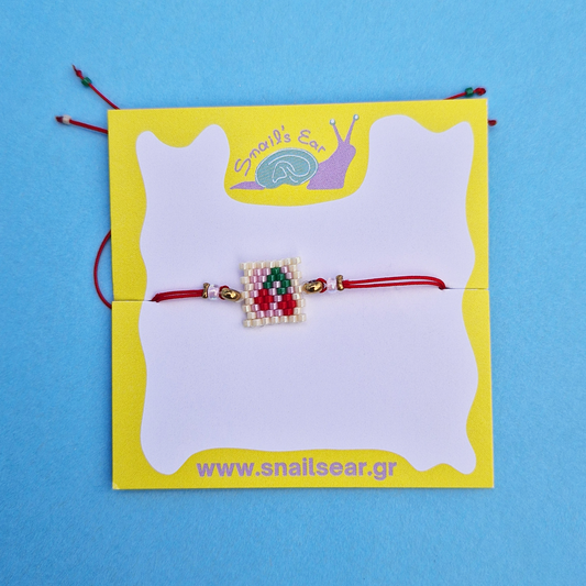 Μαρτάκι Χειροποίητο Κερασάκια από Χάντρες Miyuki και Μακραμέ για Ενήλικες και Παιδιά