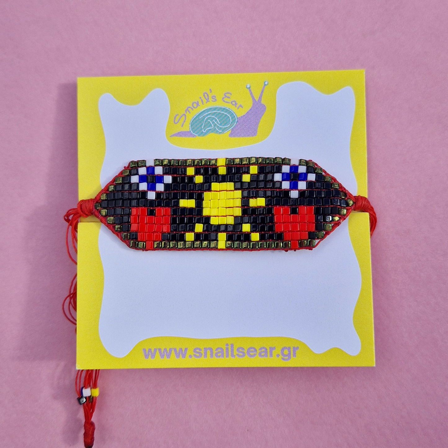 Μαρτάκι Χειροποίητο Ήλιος-Καρδιές-Ματάκια από Χάντρες Miyuki και Μακραμέ για Ενήλικες και Παιδιά