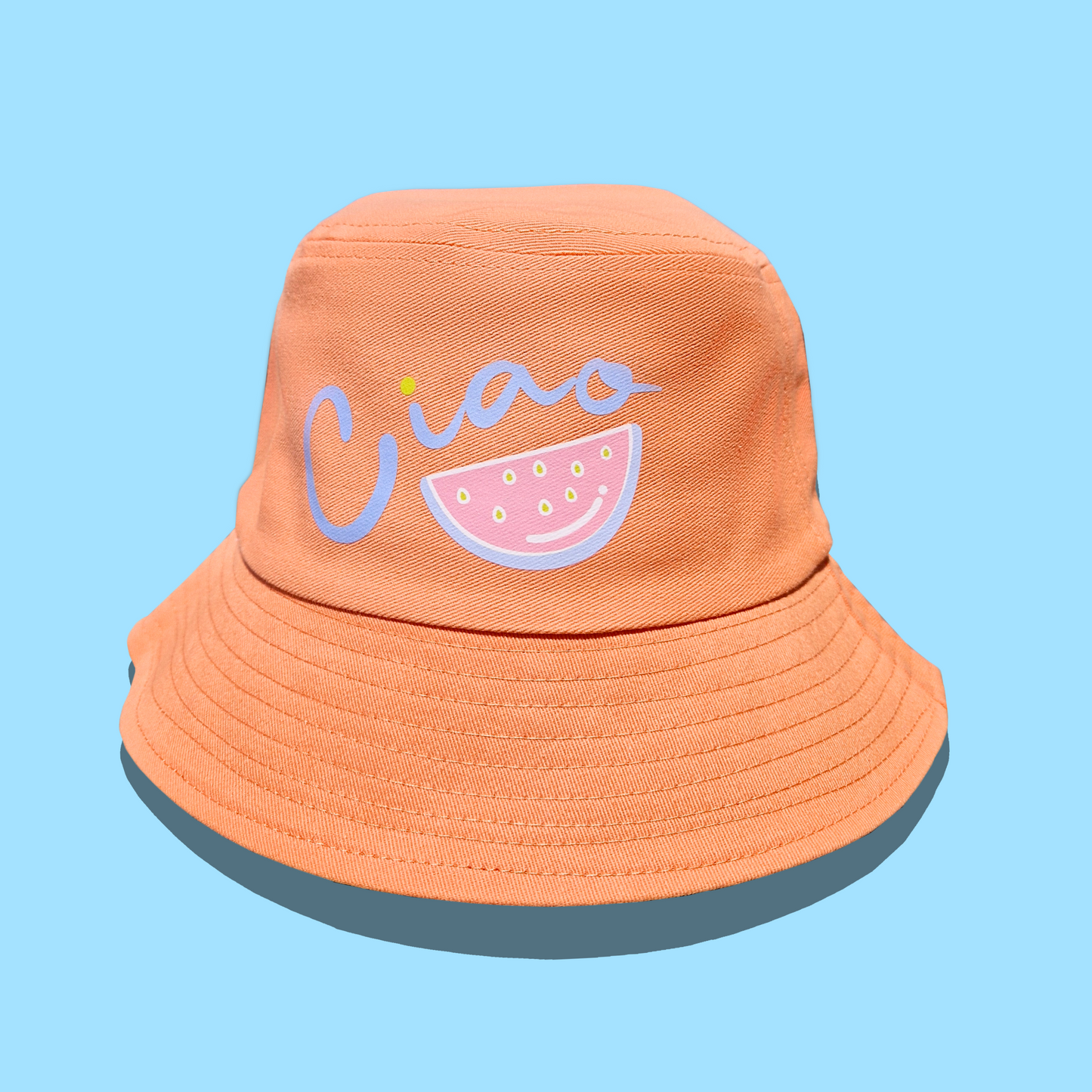 Πορτοκαλί Bucket Hat Καπέλο Ciao με Καρπουζάκι