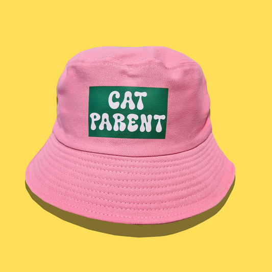 Ροζ Bucket Ηat Unisex Καπέλο Cat Parent