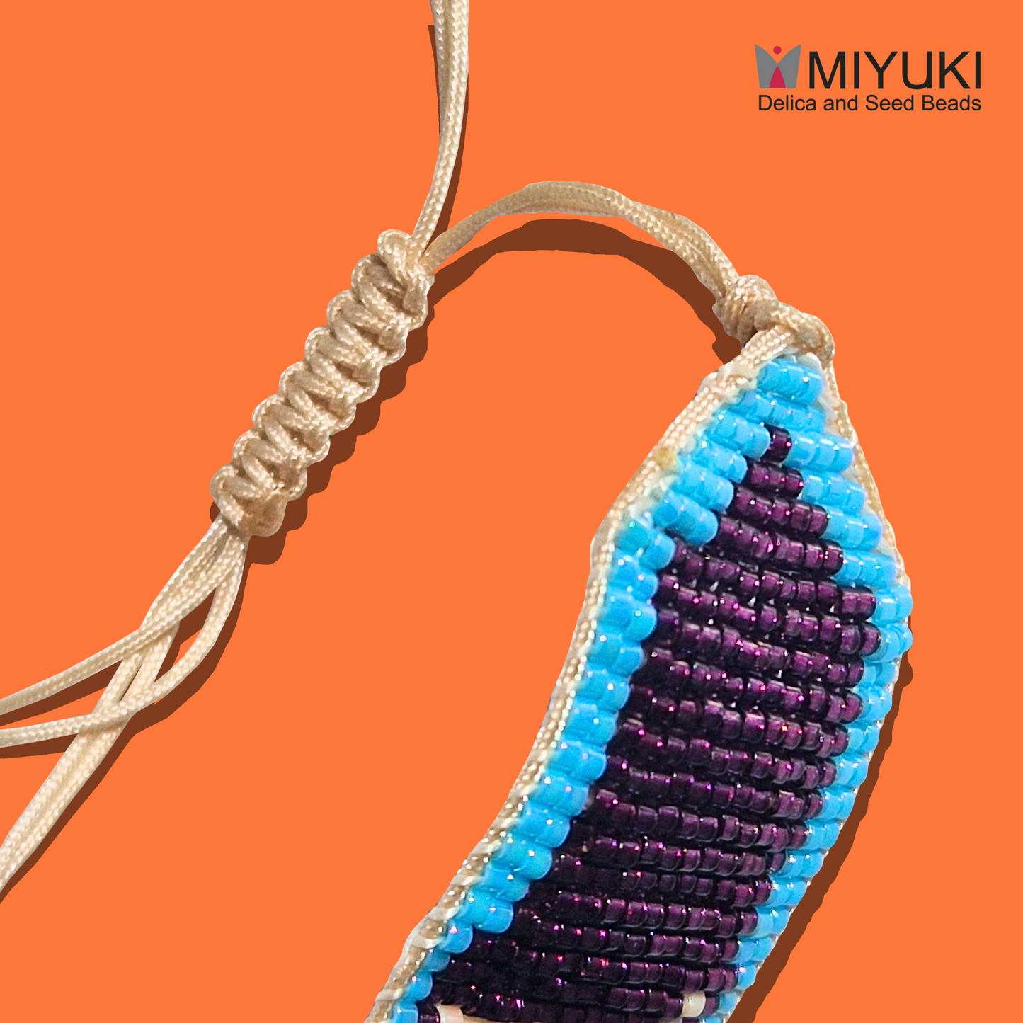 Χειροποίητο Βραχιόλι ΤΥΧΗ από Χάντρες Miyuki με Μπεζ Κούμπωμα Μακραμέ