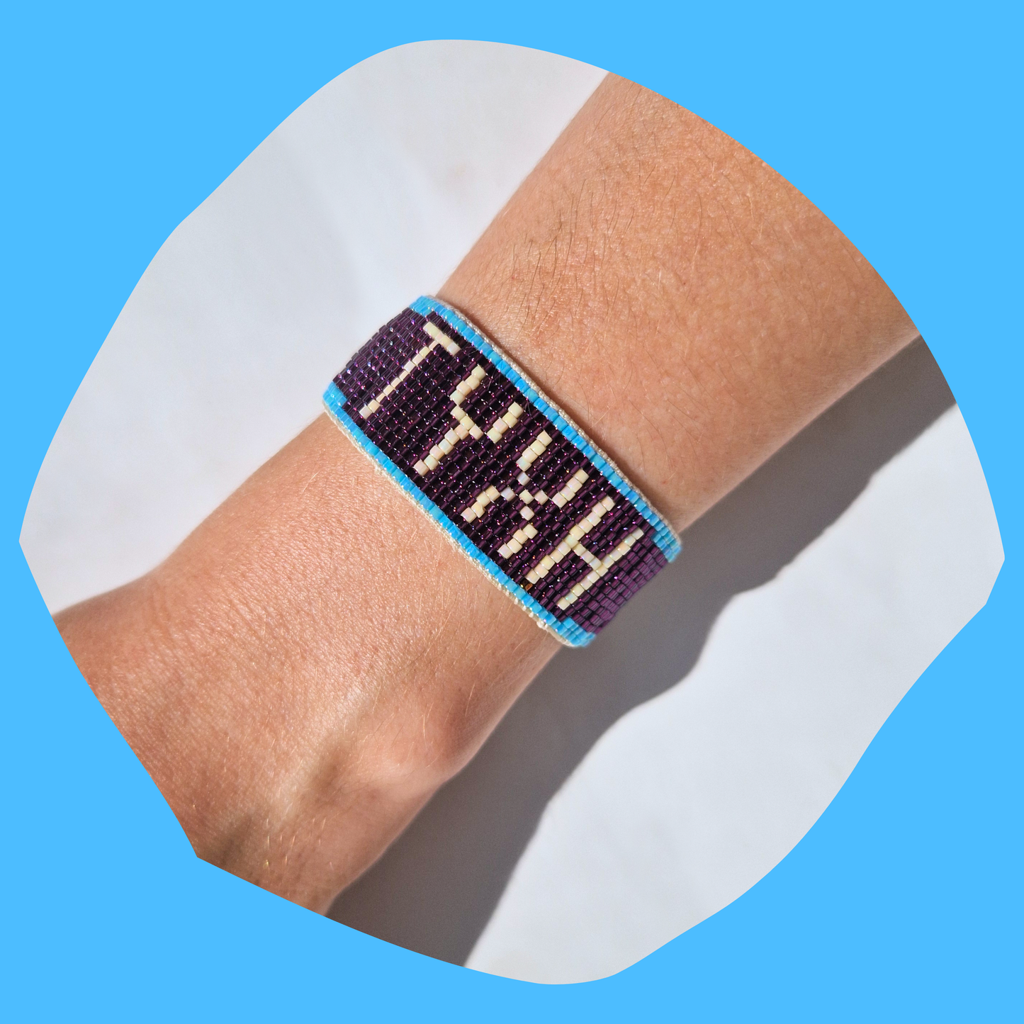 Χειροποίητο Βραχιόλι ΤΥΧΗ από Χάντρες Miyuki με Μπεζ Κούμπωμα Μακραμέ