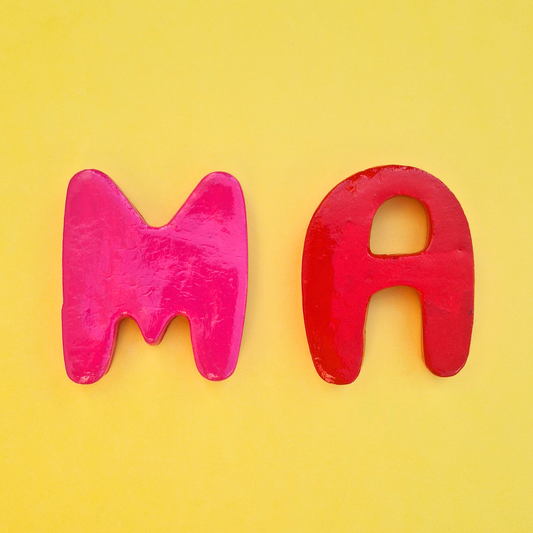 Χειροποίητο Κεραμικό Διακοσμητικό Μονόγραμμα 1τεμ.