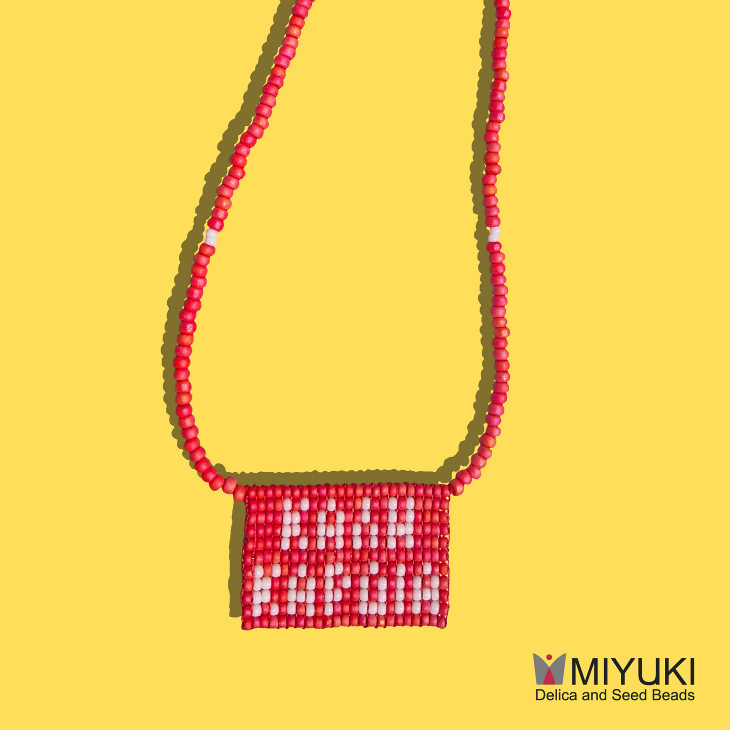 Χειροποίητο Κολιέ Καλή Καρδιά από Χάντρες MIYUKI