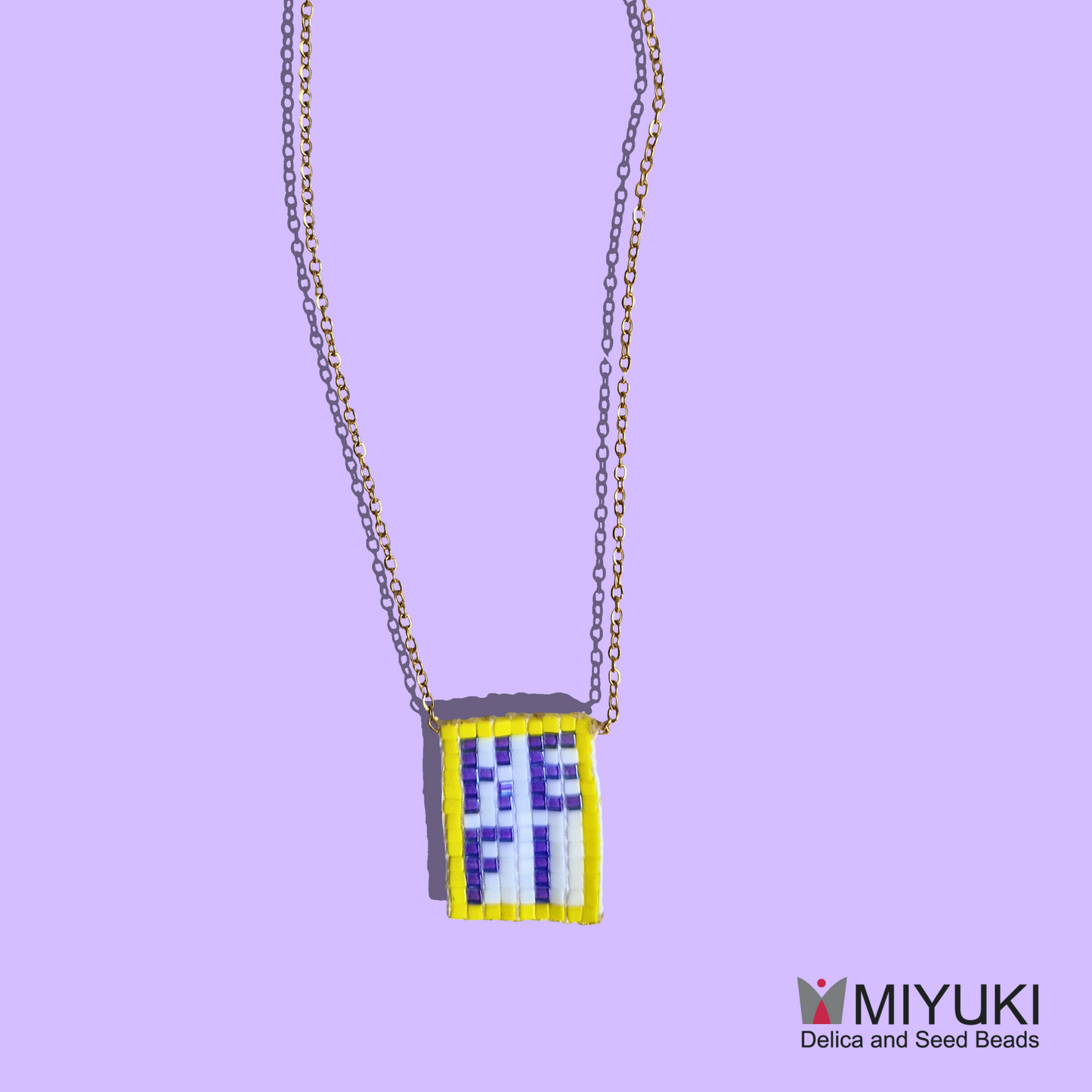 Χειροποίητο Κολιέ Kefi από Χάντρες MIYUKI σε Ατσάλινη Χρυσή Αλυσίδα